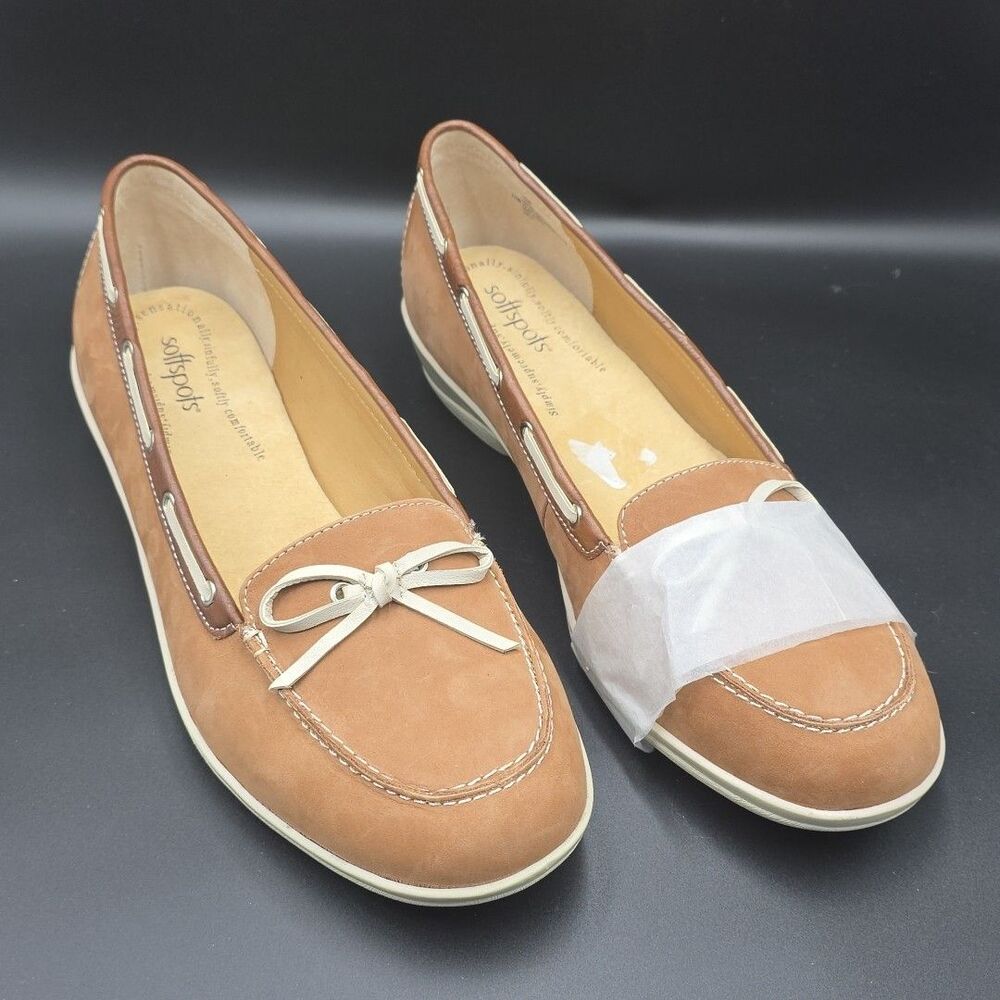 Softspots Ally Loafer Slip On Comfort Boat Shoe Leather Women's 11 CBKJ11 New